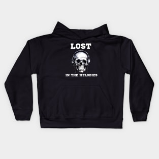 lost in the melodies - for every music lover Kids Hoodie